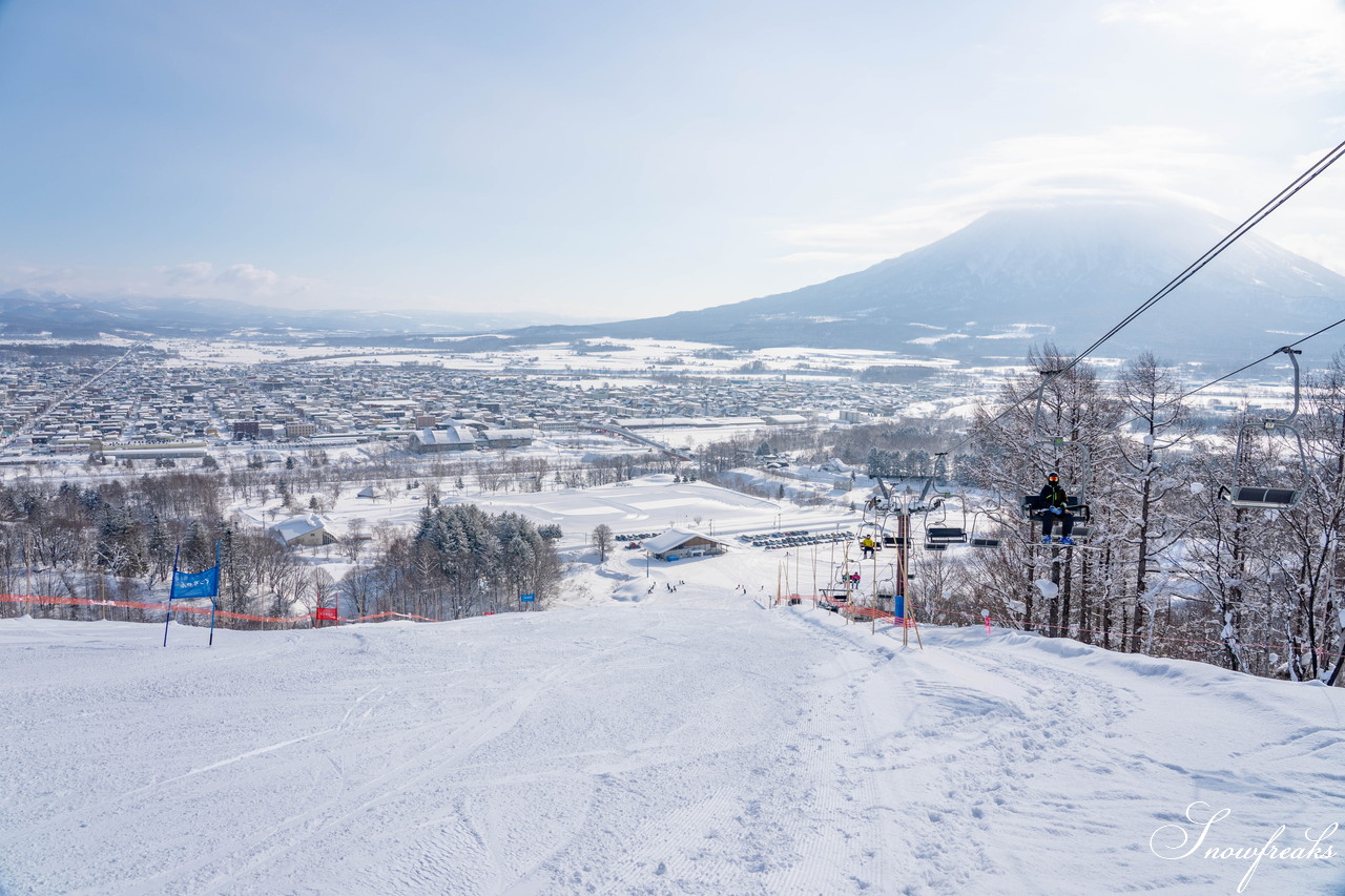 倶知安町旭ケ丘スキー場　羊蹄山を見上げながら滑走、地元のスキーヤー＆スノーボーダーたちに長く愛される粉雪ゲレンデ！